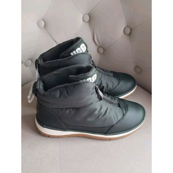 NEW UGG WOMEN'S LAKESIDER WATERPROOF FRONT ZIP BOOTS  FOREST NIGHT SZ 8.5 - Picture 4 of 7